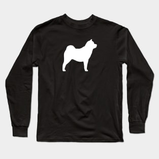 Smooth Chow Chow Silhouette Long Sleeve T-Shirt